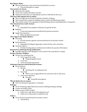 Exam 1 Study Guide - MARKETING 255 EXAM STUDY GUIDE September 17th ...