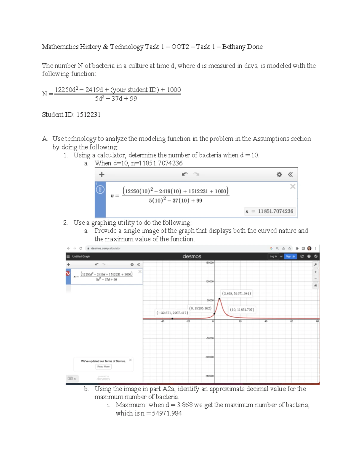 OOT2 - Task 1: Analysis of Bacteria Modeling Using Technology - Studocu