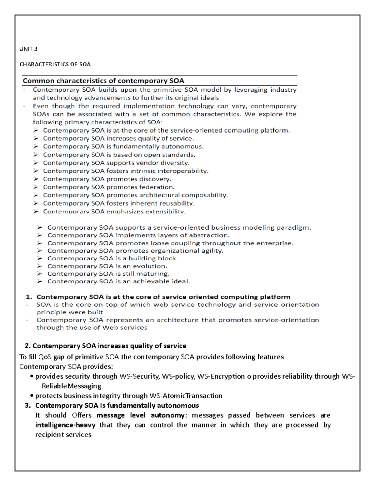 UNIT 3 - SOA - KEY CHARACTERISTICS AND PRINCIPLES OF SERVICE ORIENTED ...