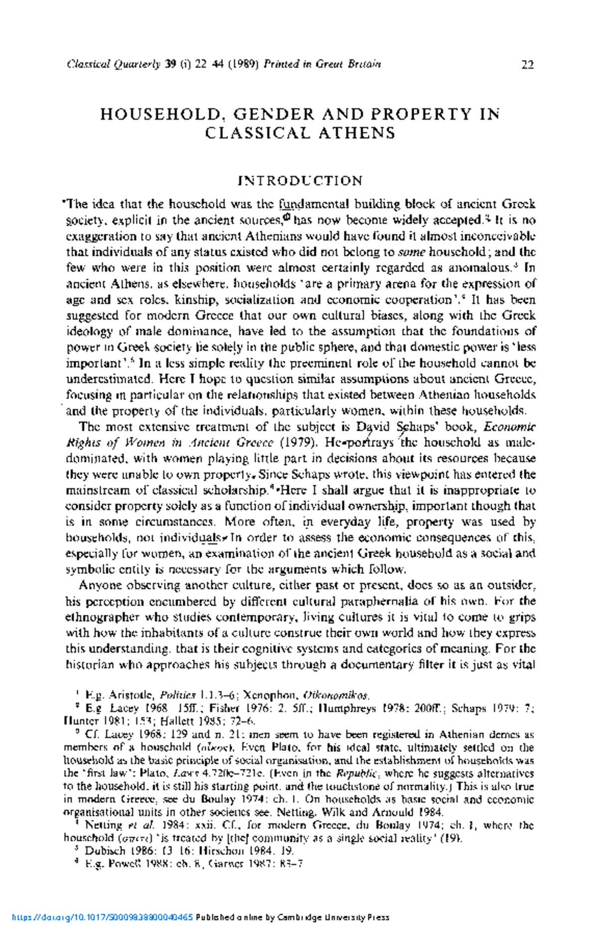 Ownership Dynamics: Gender and Property in Classical Athens (Classical ...