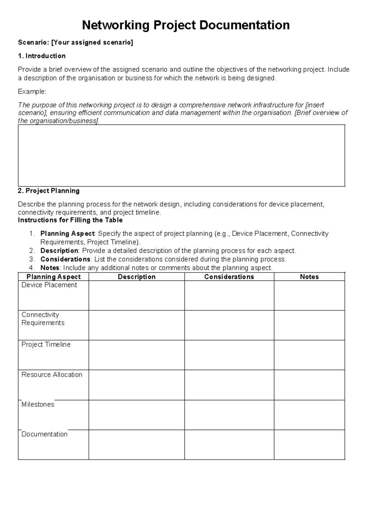 Networking Project Documentation: Design & Implementation Overview ...
