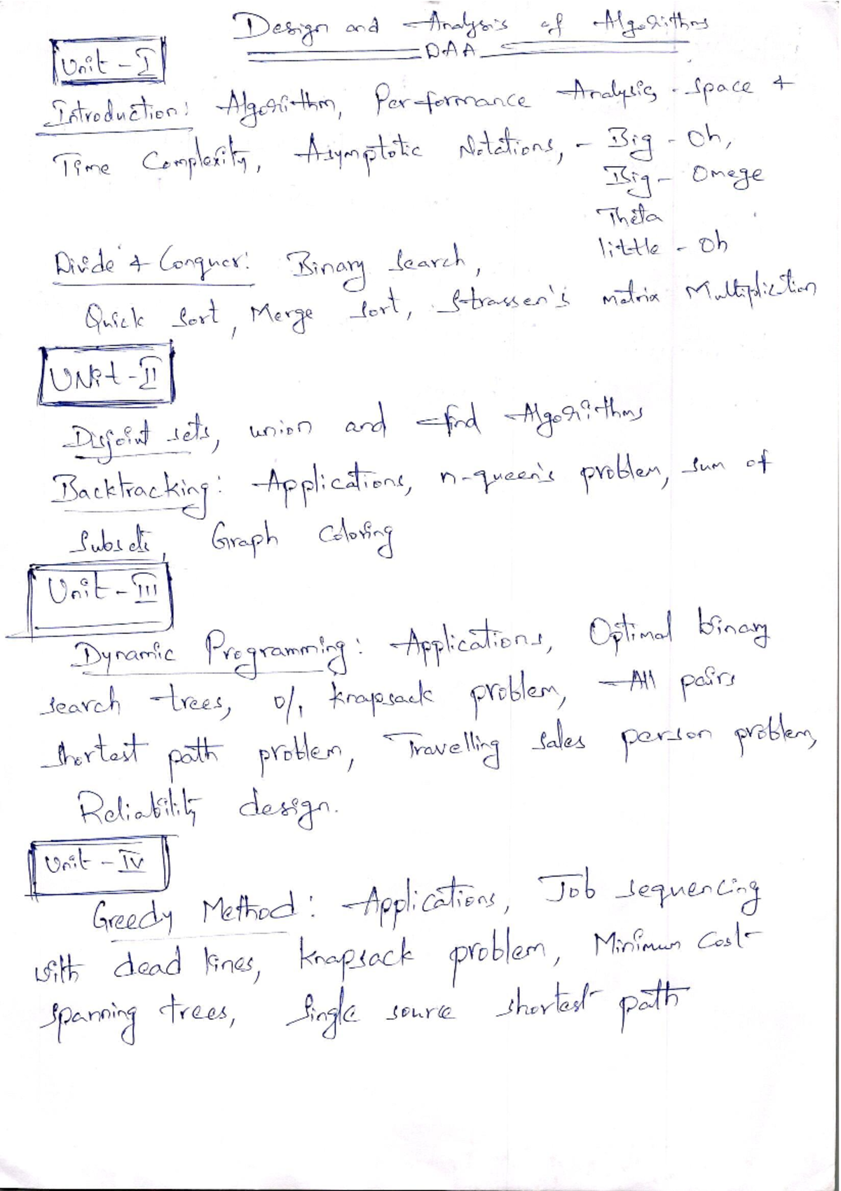 DAA written full notes - It is Daa subject for CSE(AI&ML) course for ...