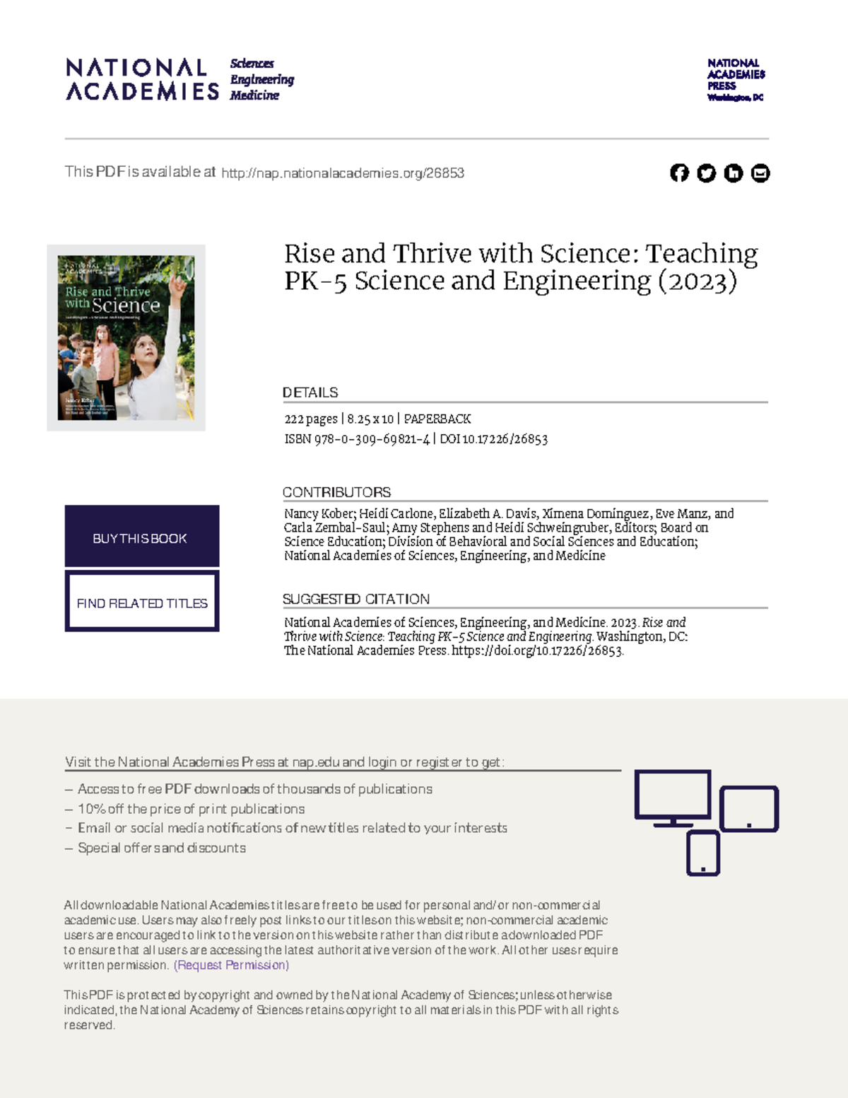 Rise and Thrive with Science: Teaching PK-5 Science & Engineering Guide ...