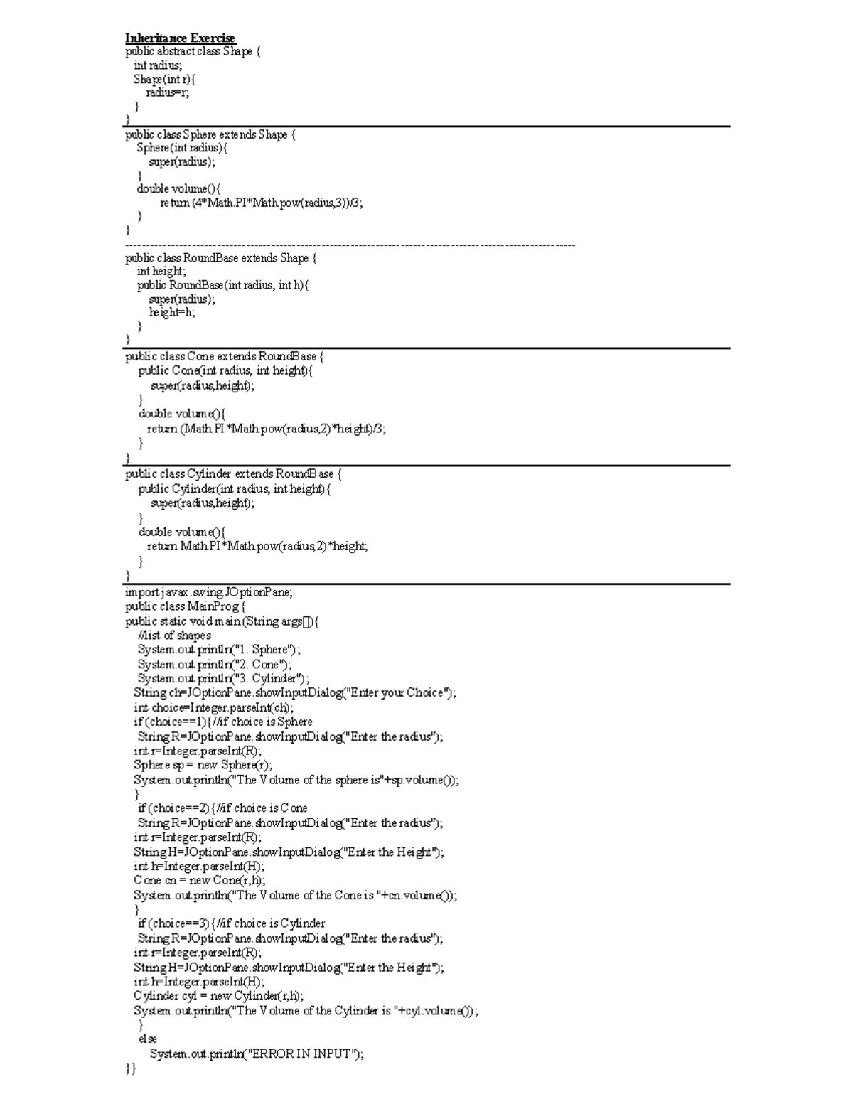 OOP Inheritance - Practice Questions and Code for Inheritance (CS101 ...