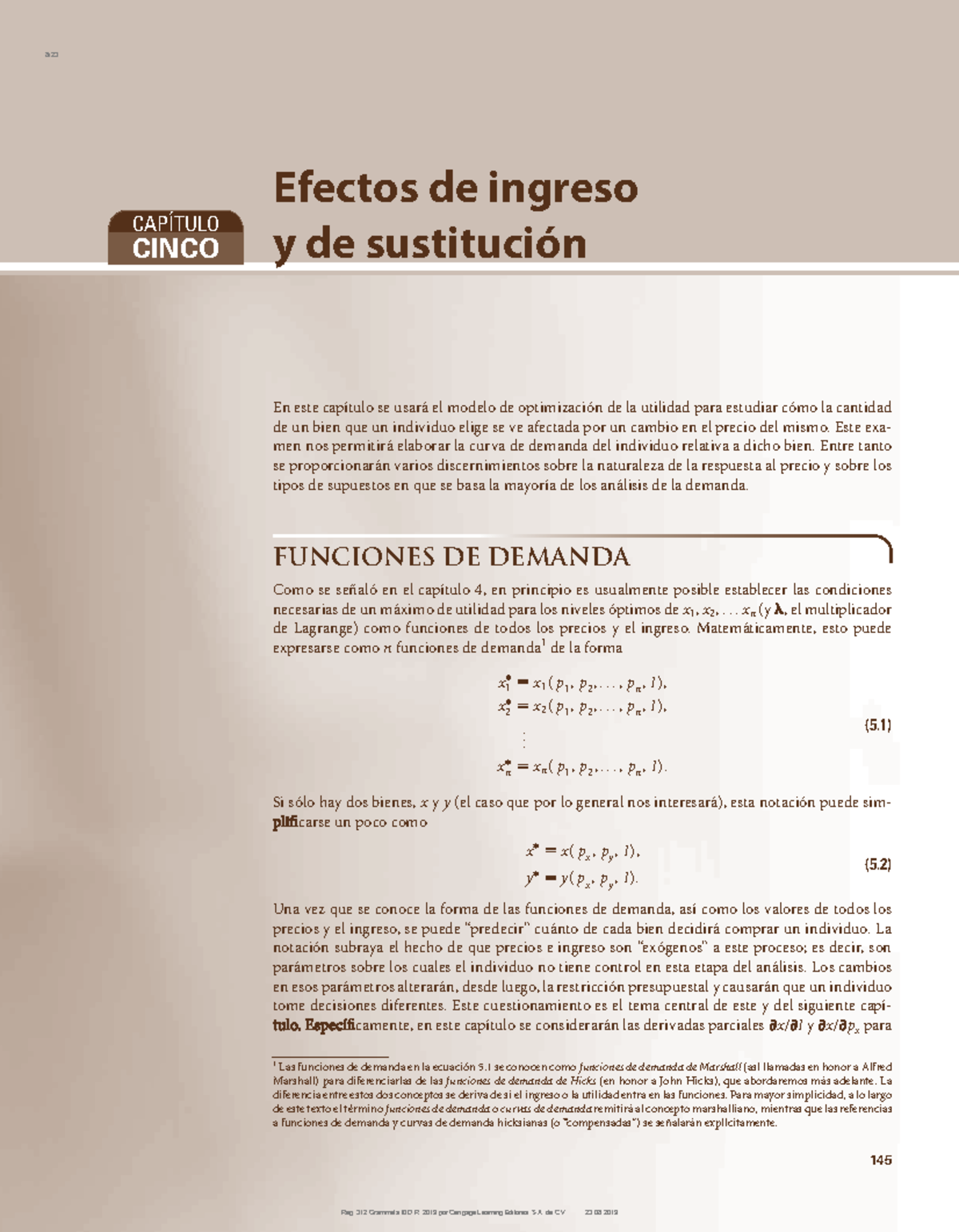 Capítulos 5 y 6: Efectos de Ingreso y Sustitución en Economía - Studocu