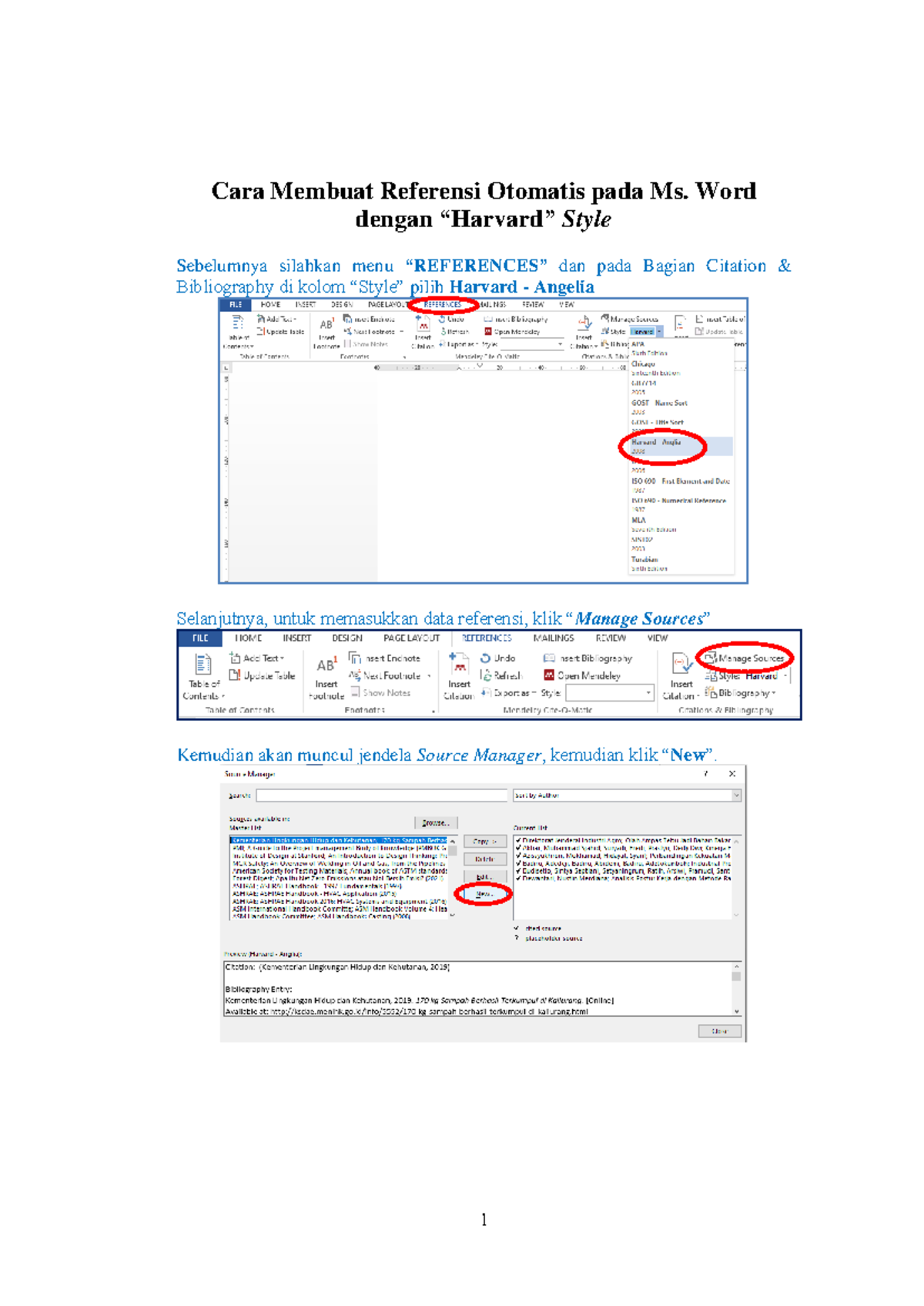 Cara Membuat Referensi Otomatis dengan Style Harvard di Ms Word - Studocu