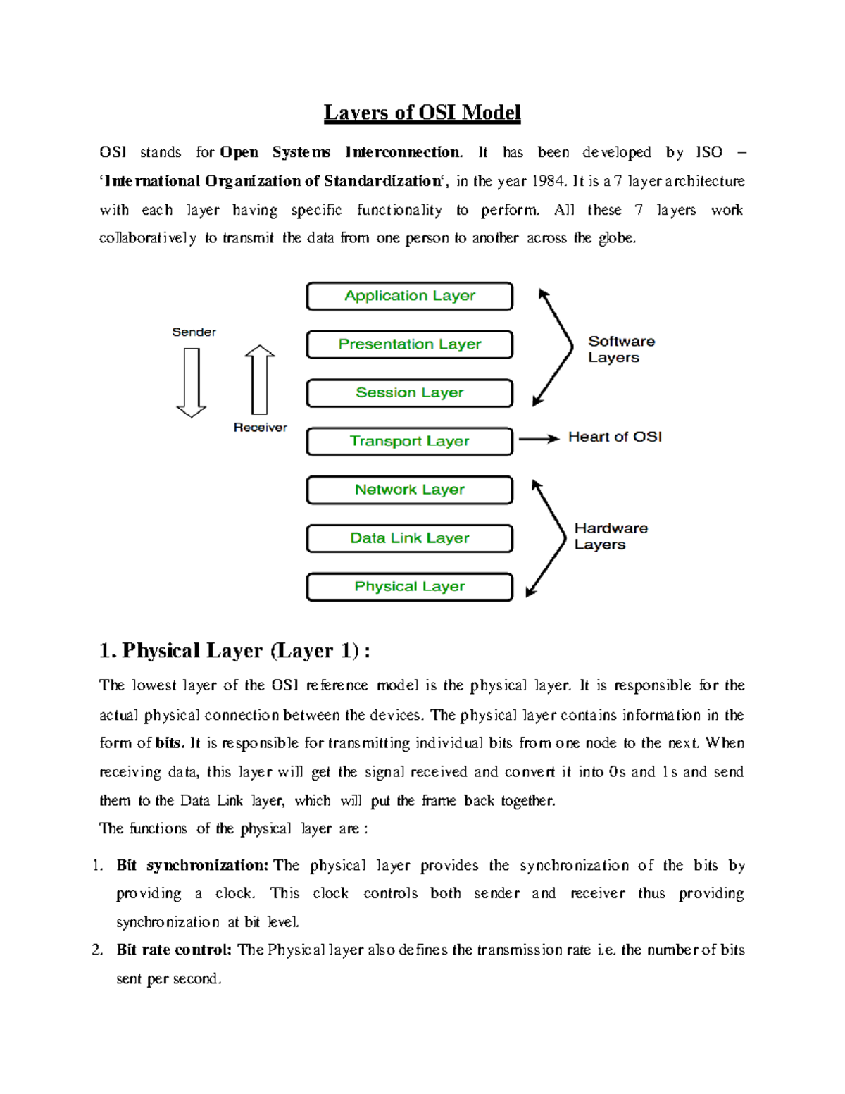IoT UNIT 4 - Understanding the OSI Model in IoT Applications - Studocu