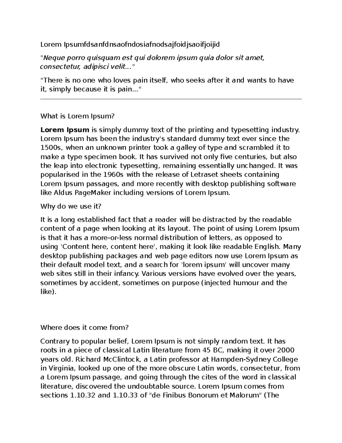 Lorem Ipsum 3: Understanding the Origins and Uses of Dummy Text - Studocu