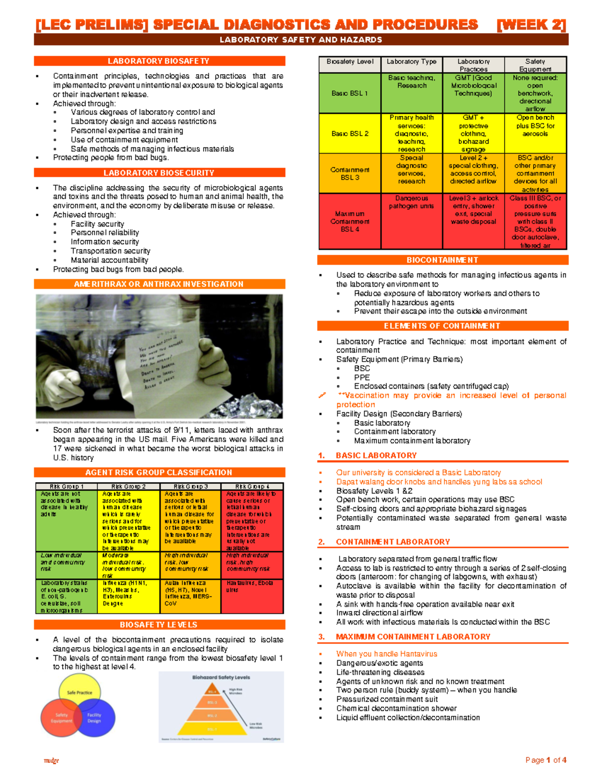 [SPDX Prelim] Week 2 - Lab Safety and Hazards - LABORATORY SAFETY AND ...