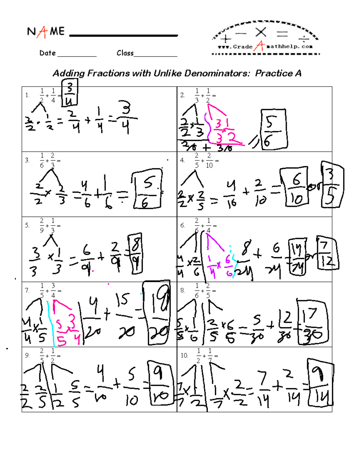 Fractions – Westie's Workshop, image size:1200x1553