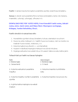 CRE Form Two Notes - Form 2 selection - Form Two Notes St. Luke’s ...