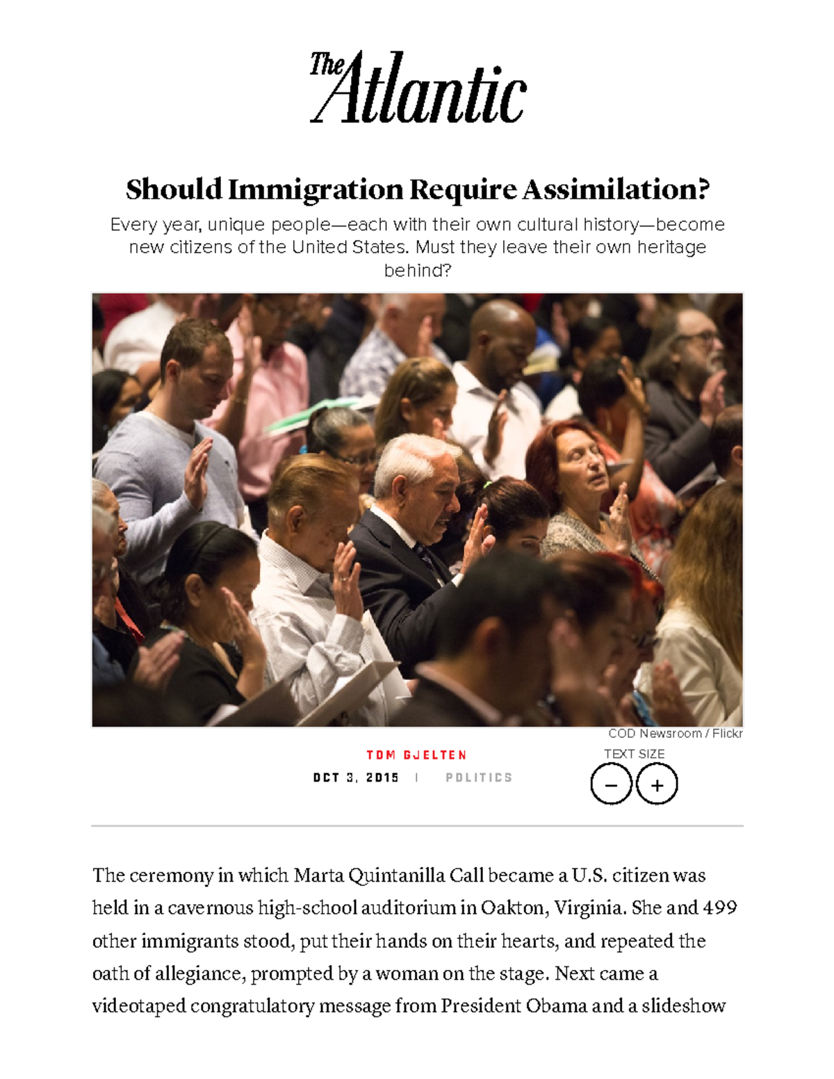 A Nation of Nations: Immigration, Assimilation, and Identity - Studocu