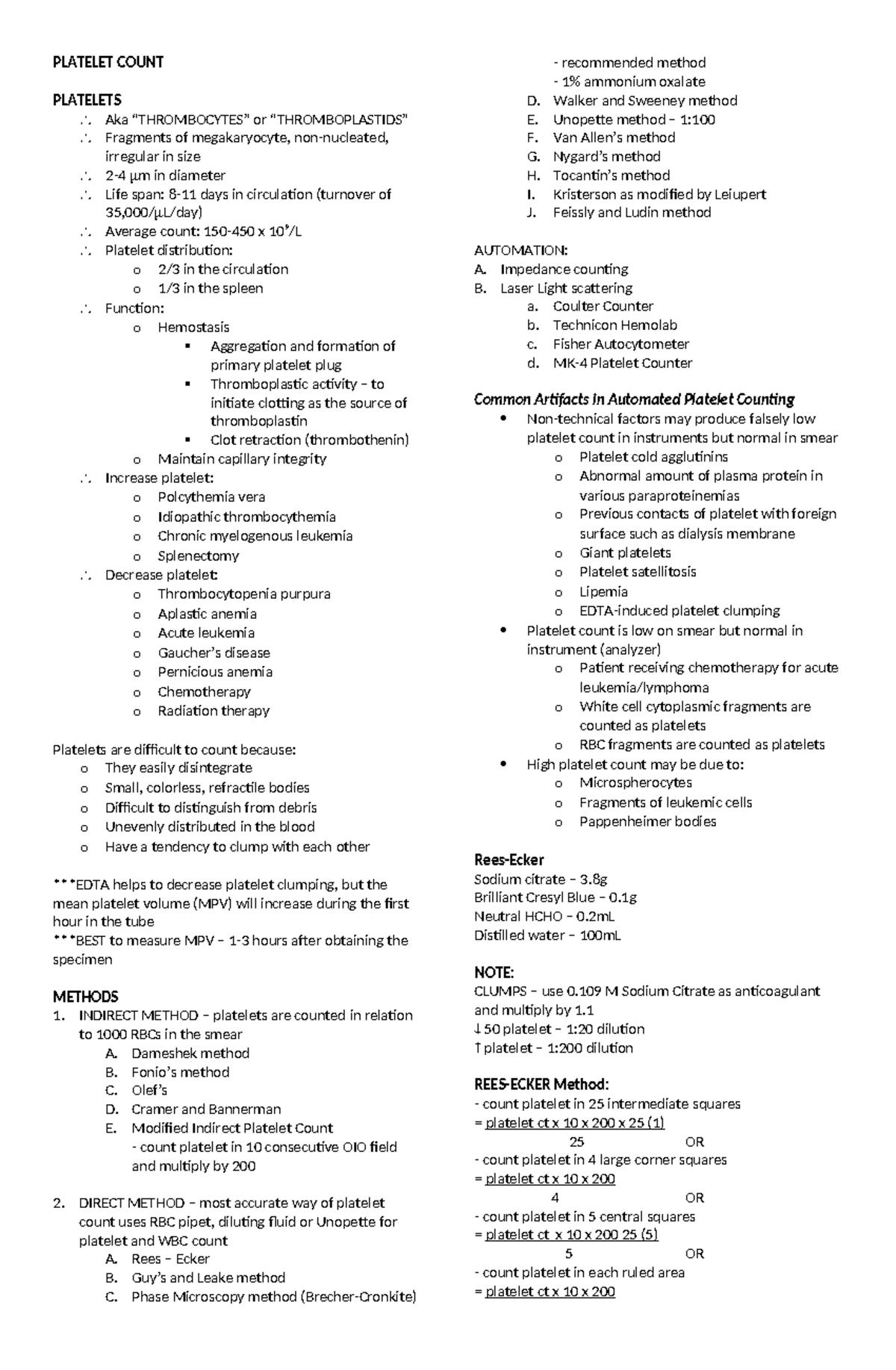 Platelet Count and Hemocytometry Techniques: A Comprehensive Guide ...