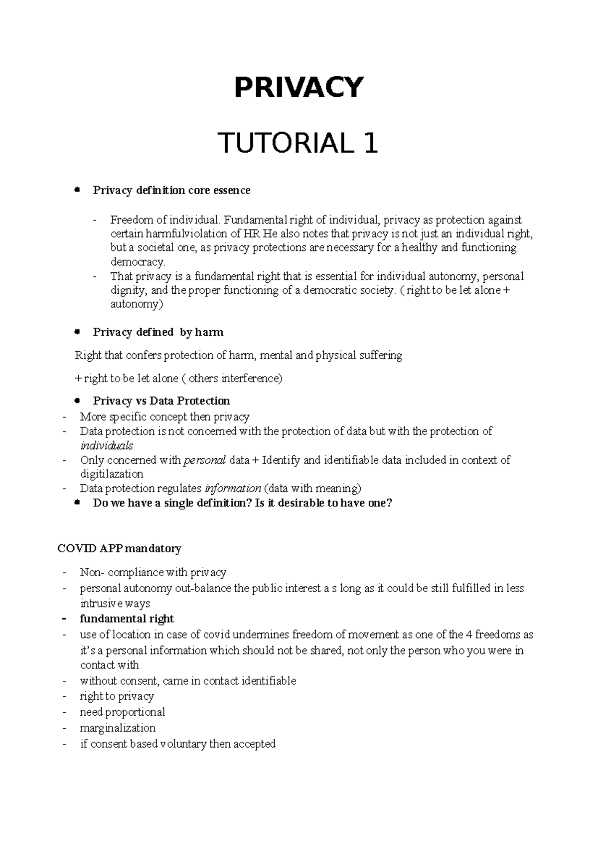 **Privacy and Data Protection (Tutorial) - Key Concepts and Issues ...