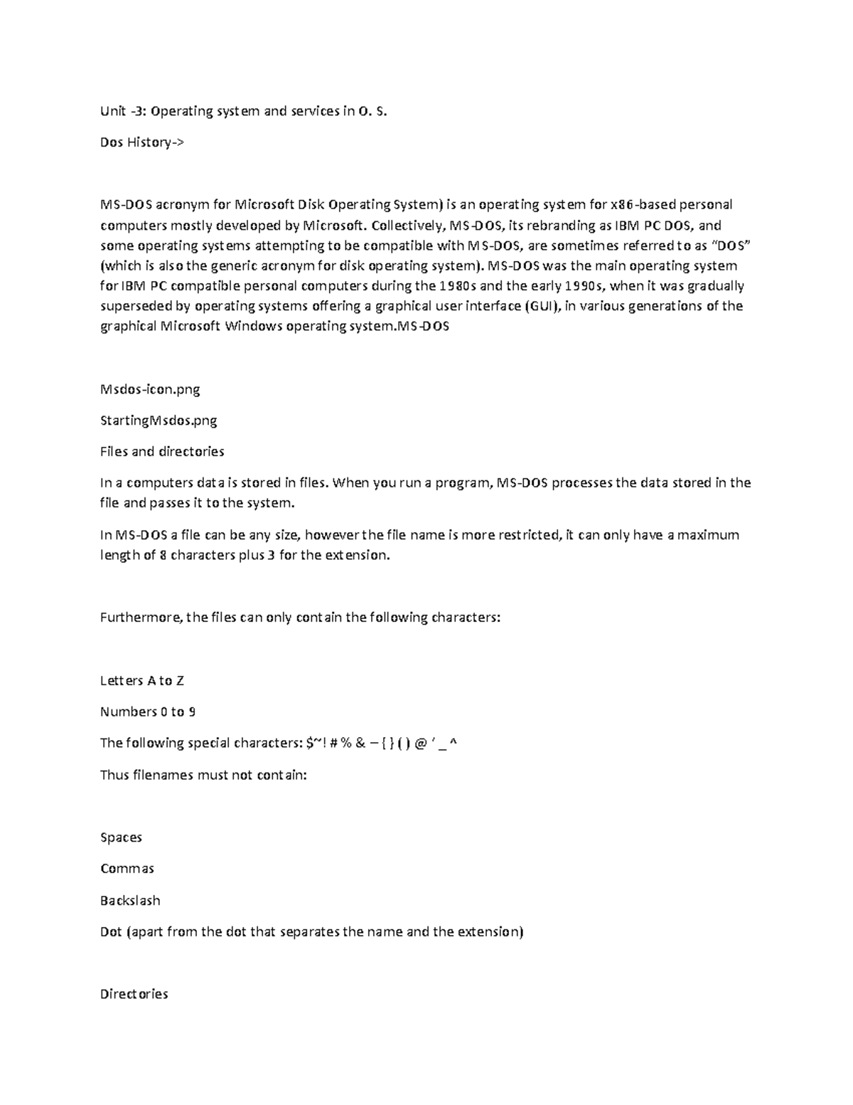 Document - Lecture notes - Unit -3: Operating system and services in O ...