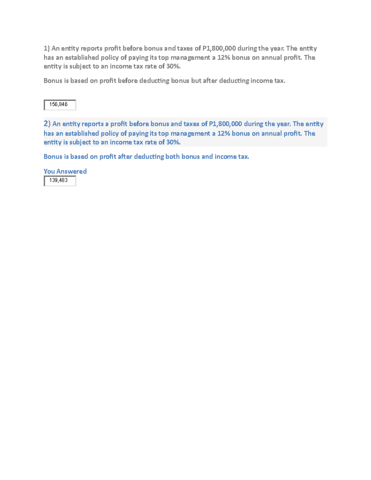 AC4-3-Intermediate Accounting - An entity reports profit before bonus ...