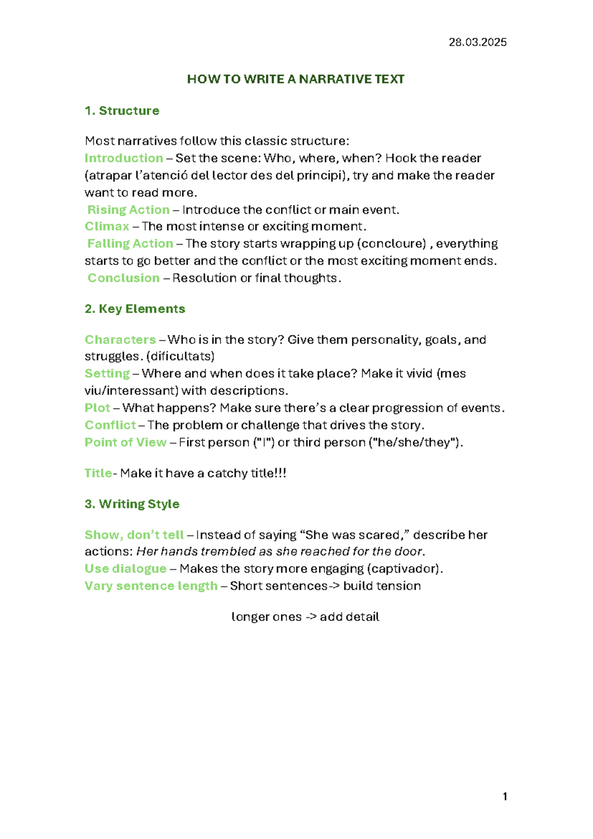 6ENA Class - How to Write a Narrative Text: Structure & Key Elements ...