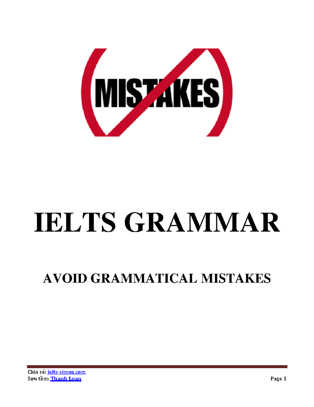 IELTS Grammar: Tips to Avoid Common Mistakes - Studocu