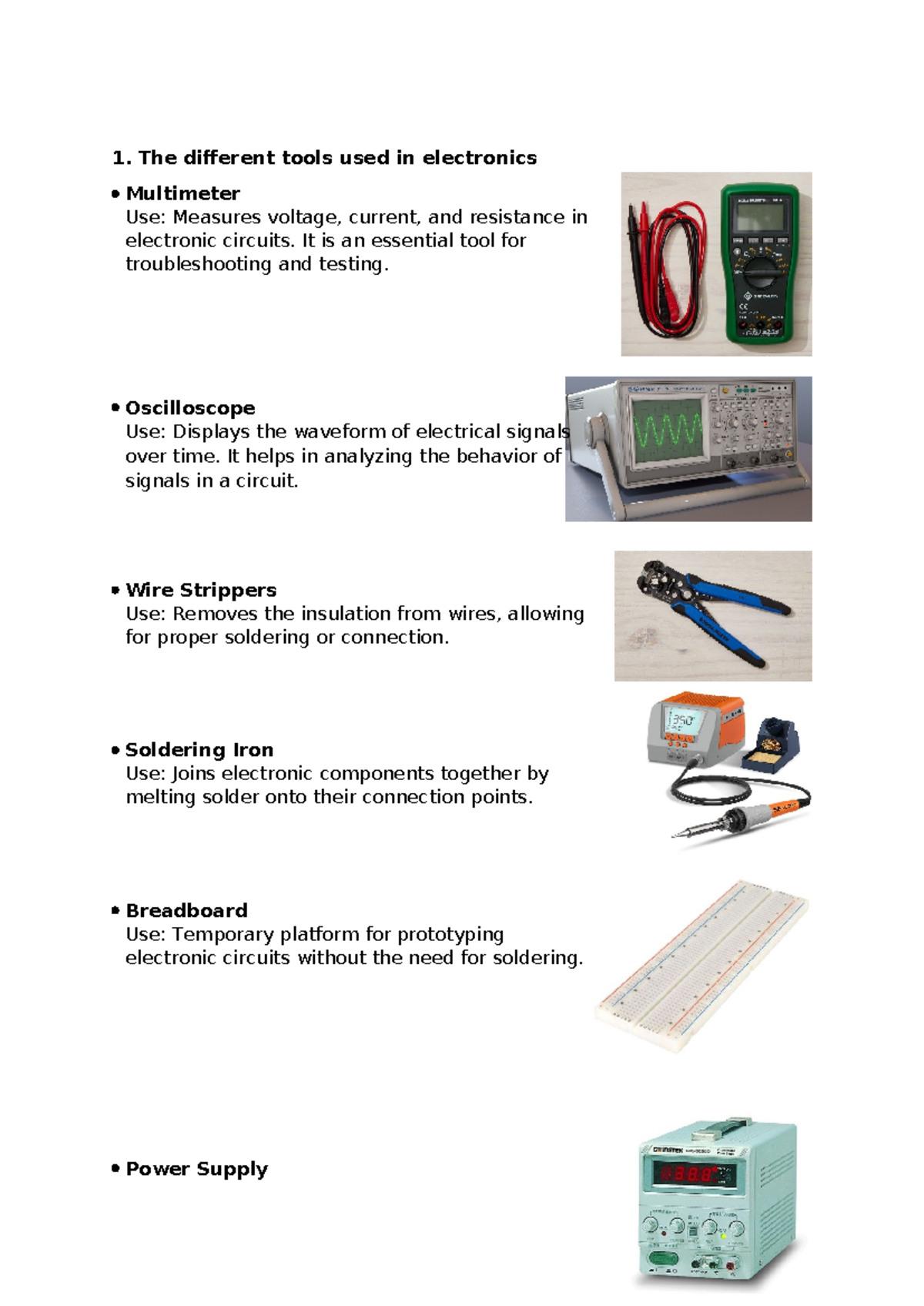 B.E Assignment - Tools and Diagrams Used in Electronics - Studocu