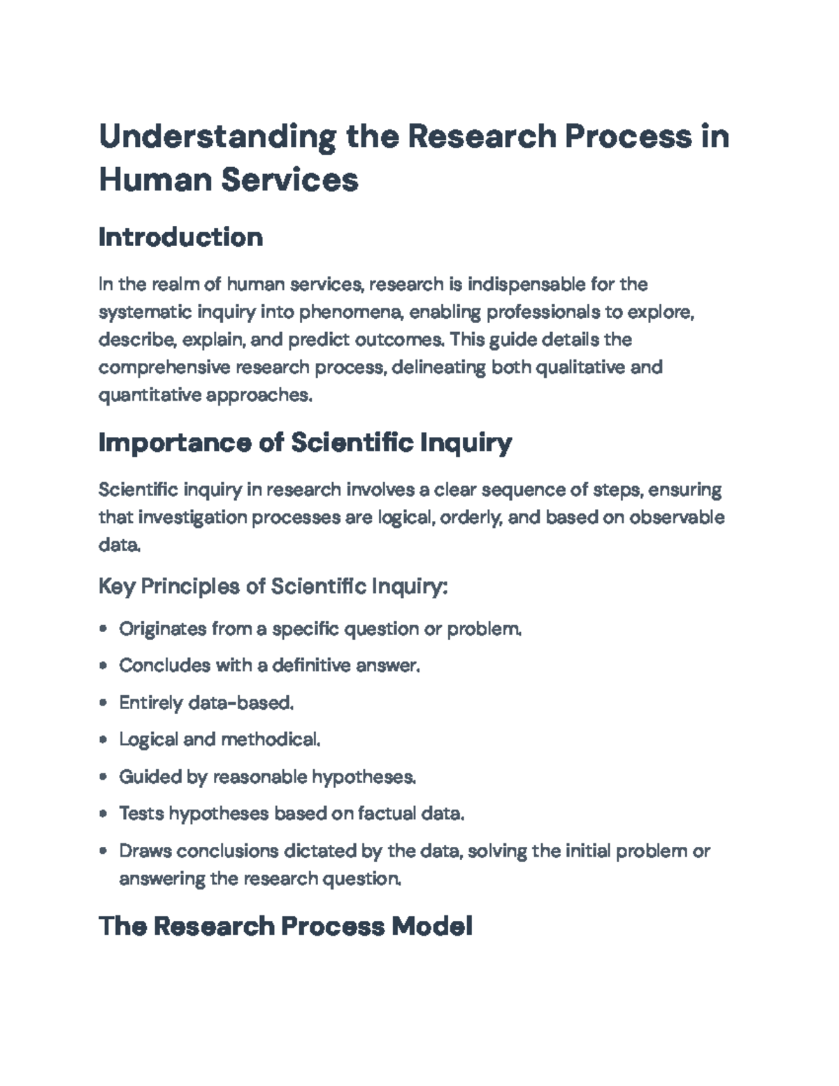 Understanding the Research Process in Human Services: A Detailed Guide ...