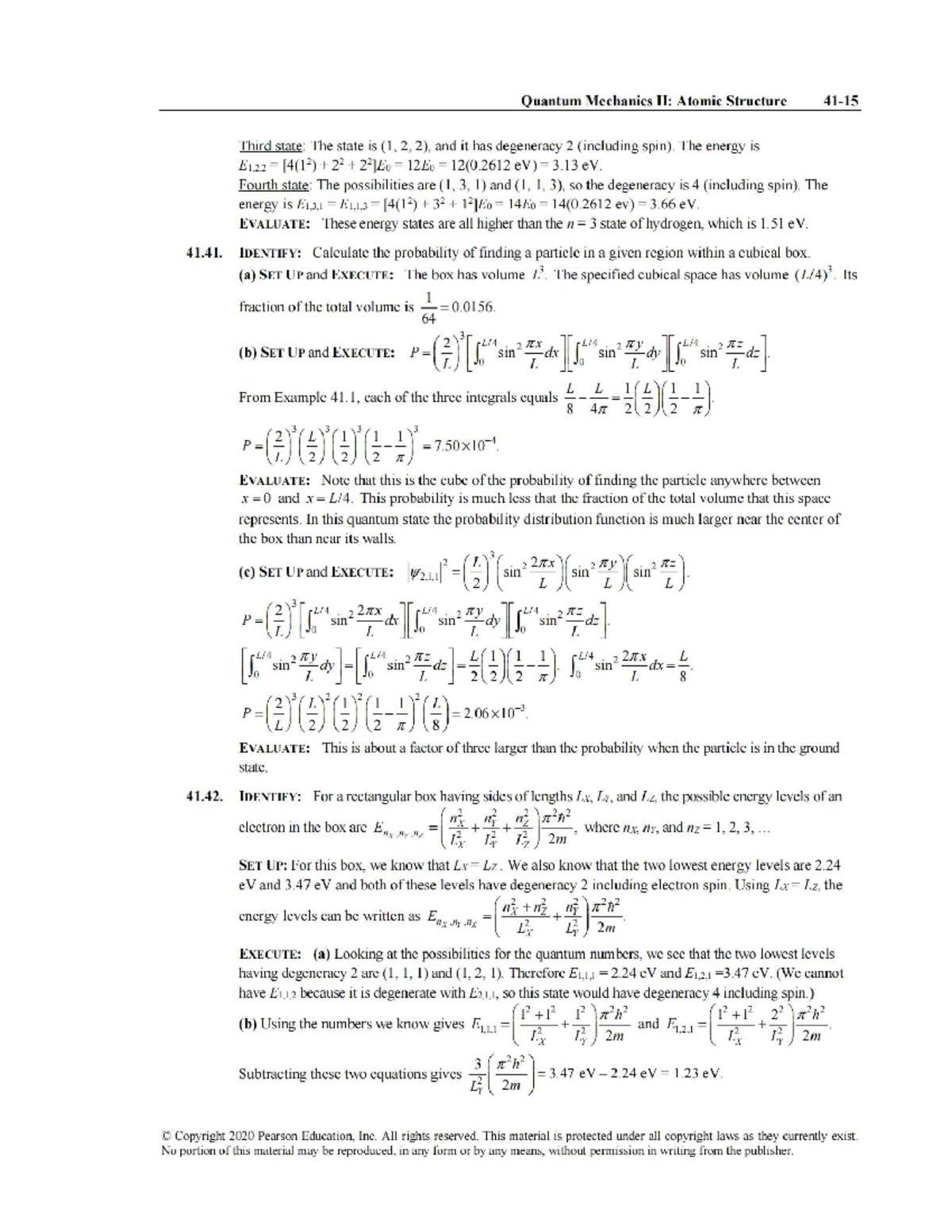 Quantum Mechanics II: Energy States and Probability Calculations - Studocu