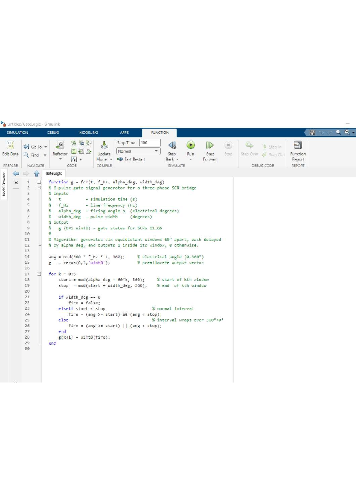 Simulink Simulation Debugging Model for SCR Bridge - P 101 - Studocu