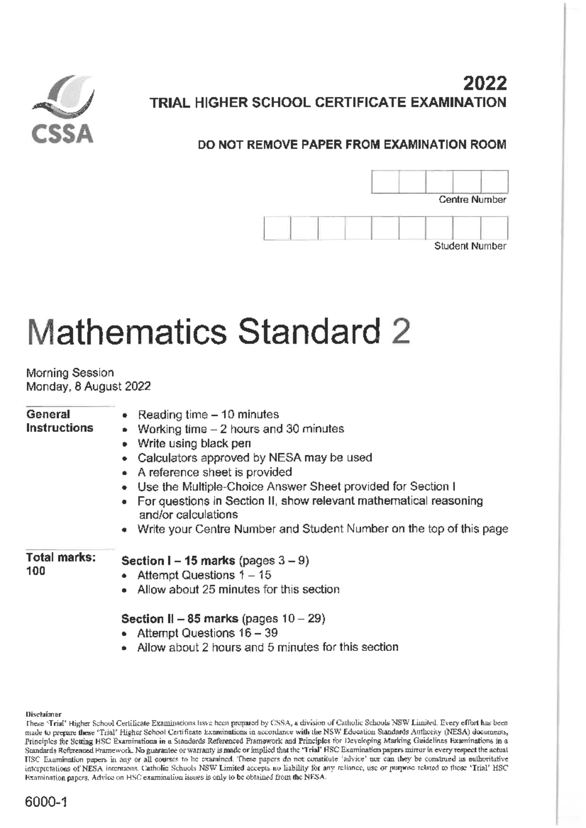 CSSA Mock Exam Preparation Notes - Studocu