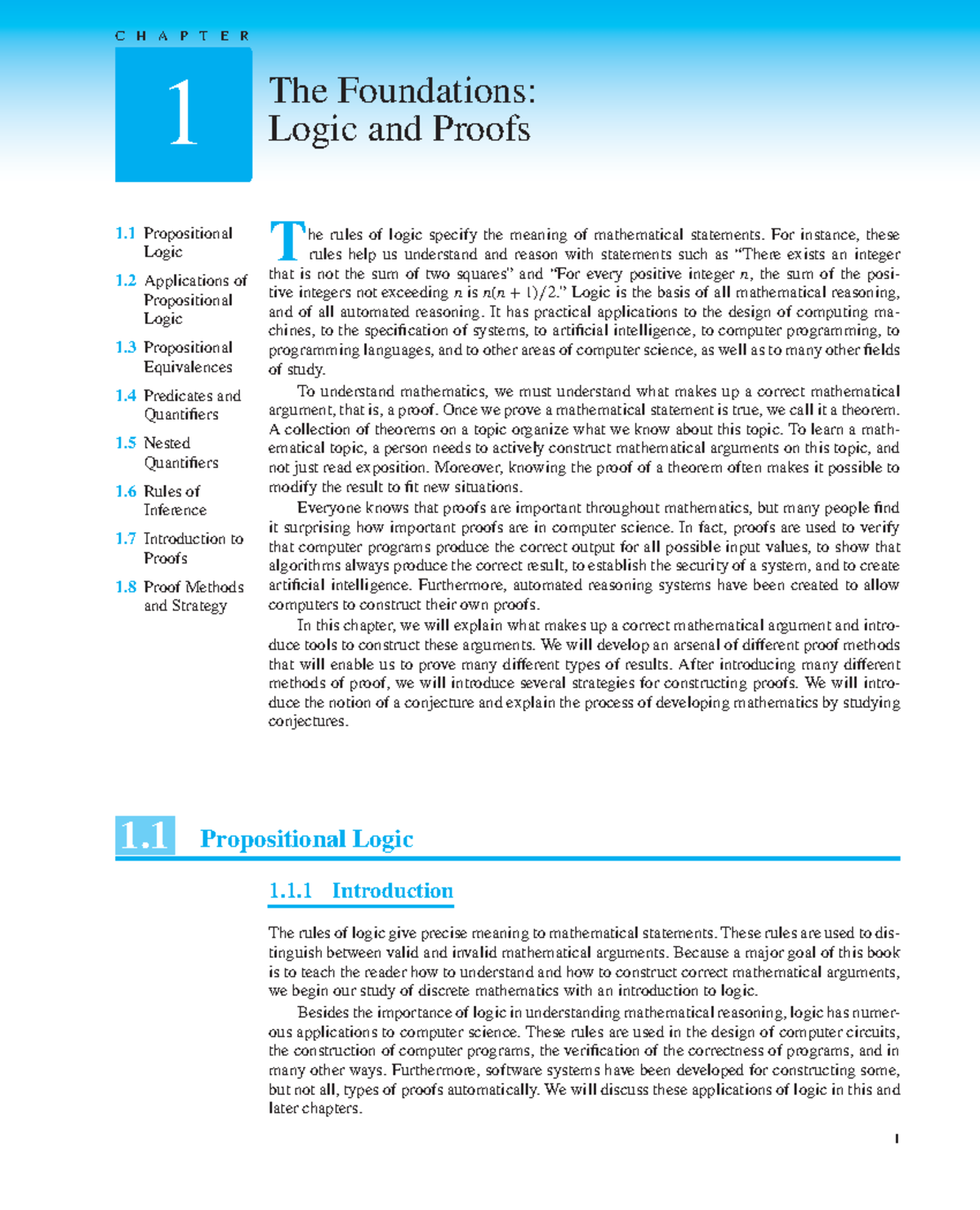 Logic and Proofs in Discrete Mathematics - CSE 101 Chapter Overview ...