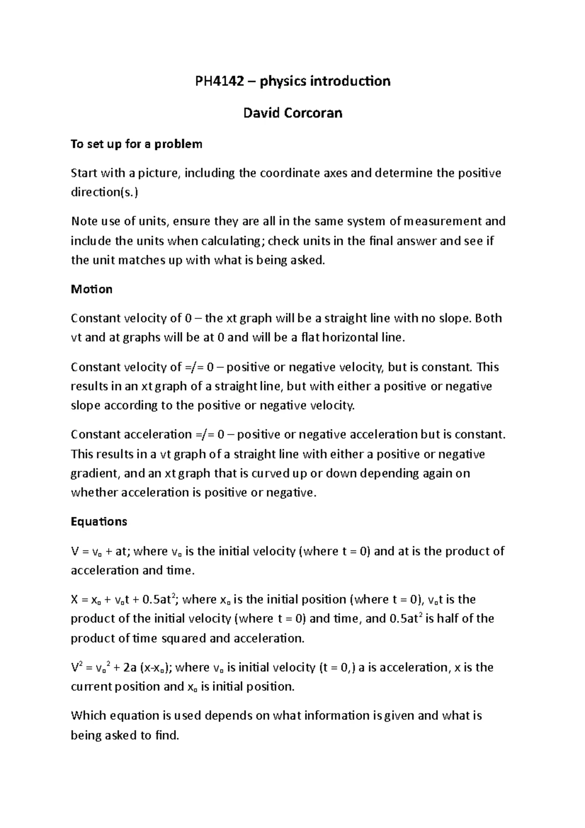 PH4142 Final Exam 2025: Introduction to Physics Overview - Studocu
