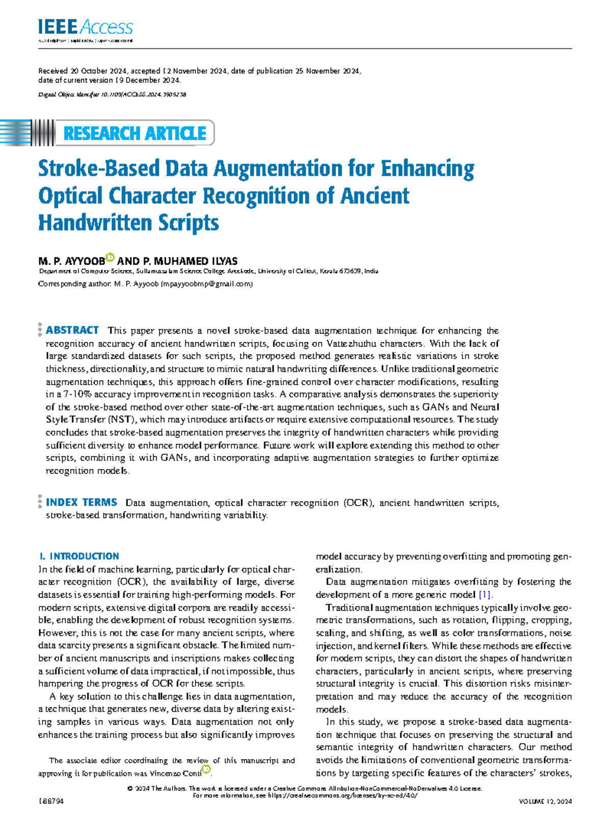 Data Augmentation Techniques for OCR of Ancient Handwritten Scripts (CS ...