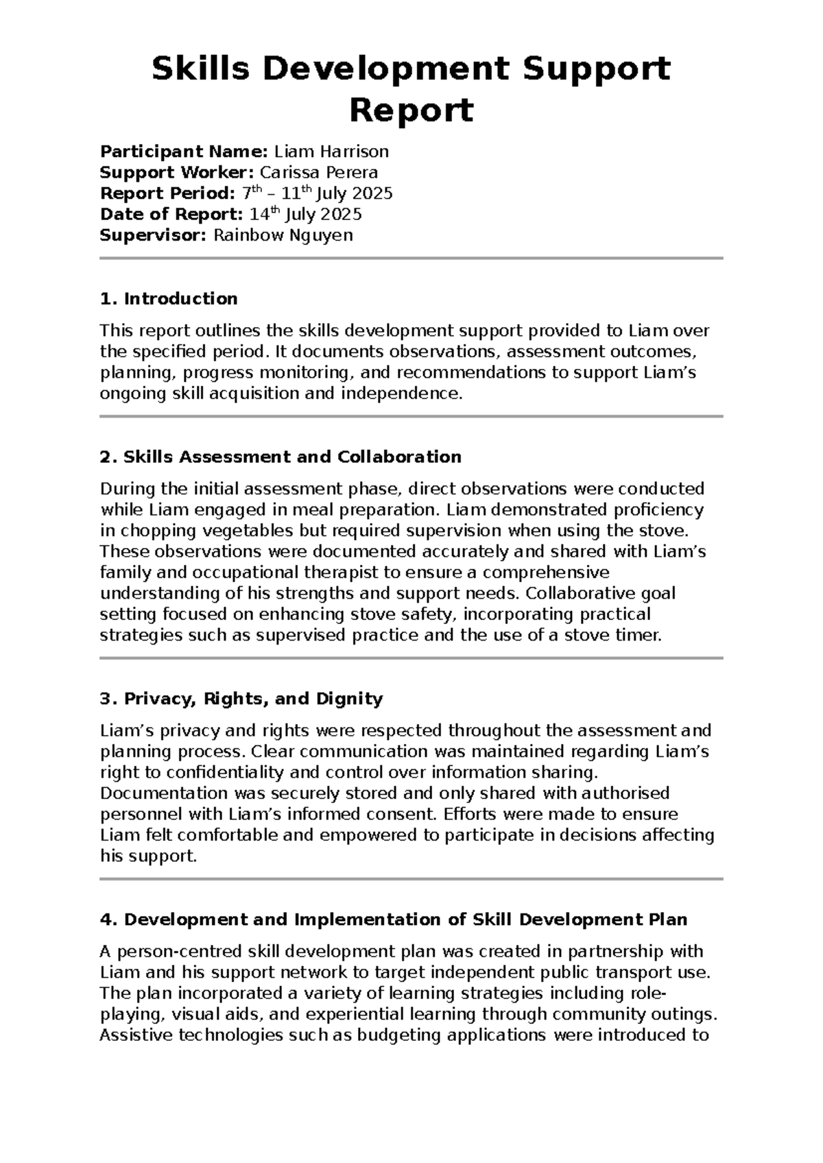 skills-development-support-report-liam-harrison-s-progress-and