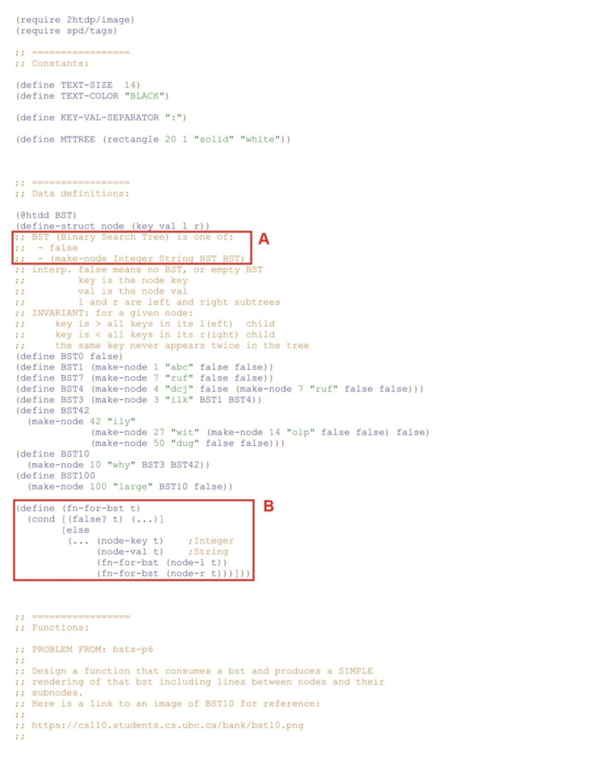 MT2 P1 - Code for Simple BST Rendering Function - Studocu