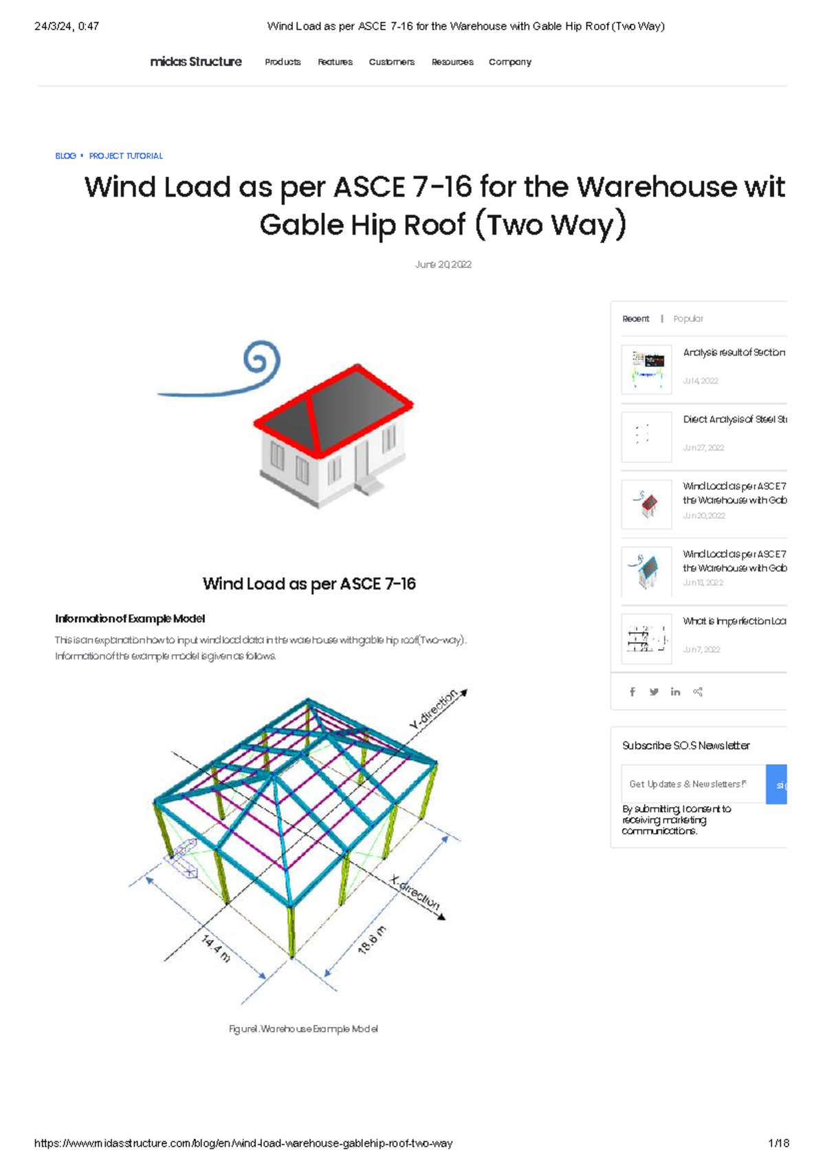 Wind Load Calculation as per ASCE 7-16 for Gable Hip Roof Warehouse ...