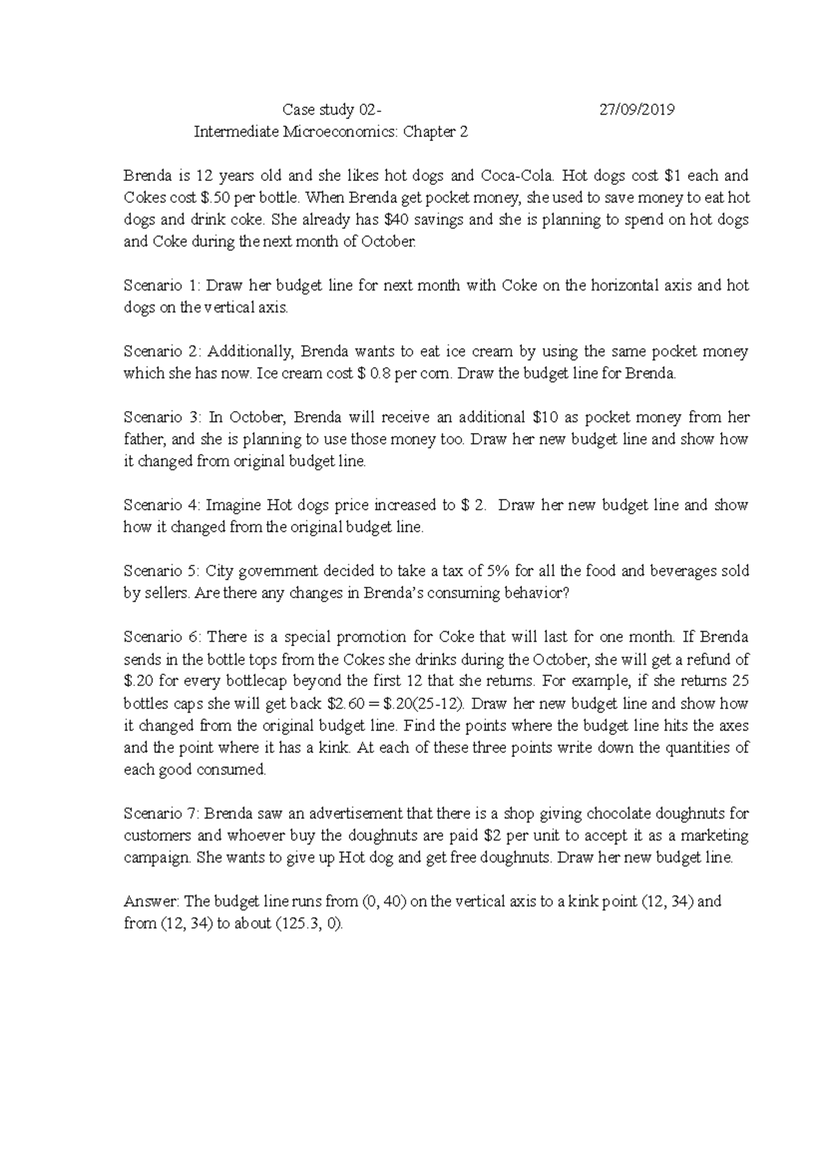 Case study 2- micro - Case study 02- 27/09/ Intermediate Microeconomics ...