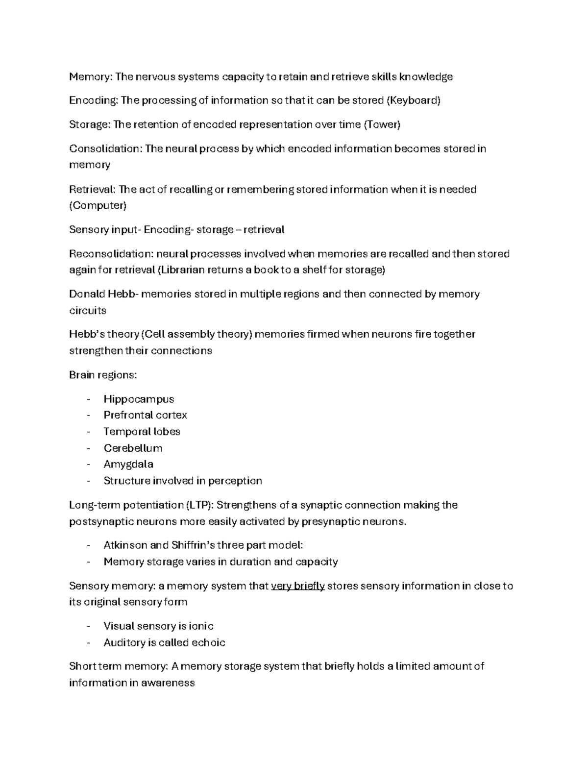 Psych 101: Comprehensive Notes on Memory, Emotion, and Motivation - Studocu