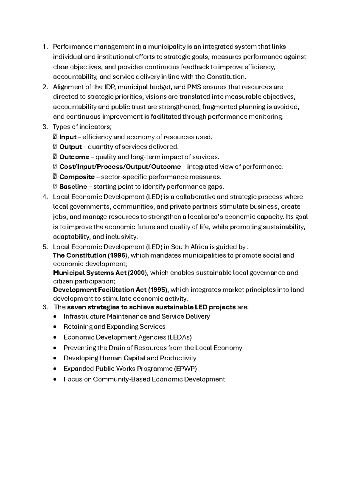 Local Economic Development (LED) Strategies in South Africa: A ...