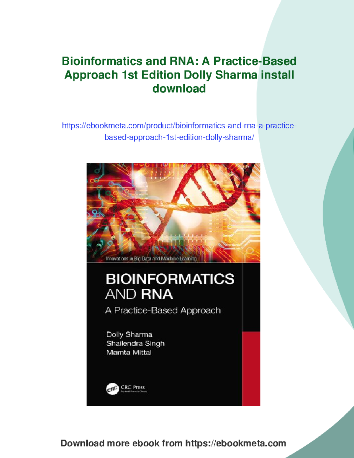 Bioinformatics and RNA: A Comprehensive Approach - 1st Edition - Studocu