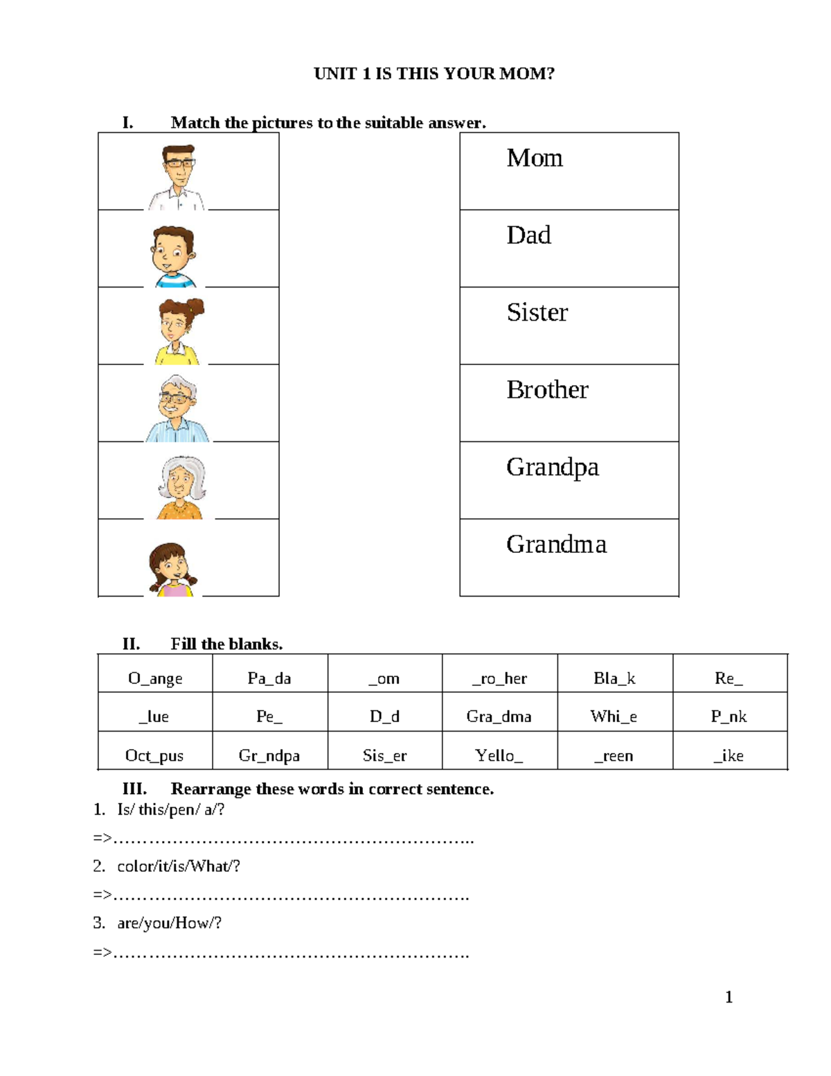 English High School Unit 1-4: Vocabulary & Sentence Practice - Studocu