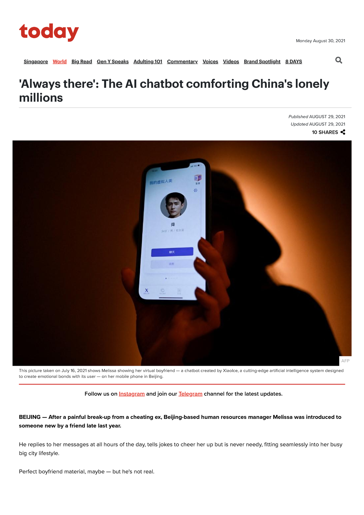 'Impact of AI Chatbot on Social Isolation in China: A Case Study' - Studocu