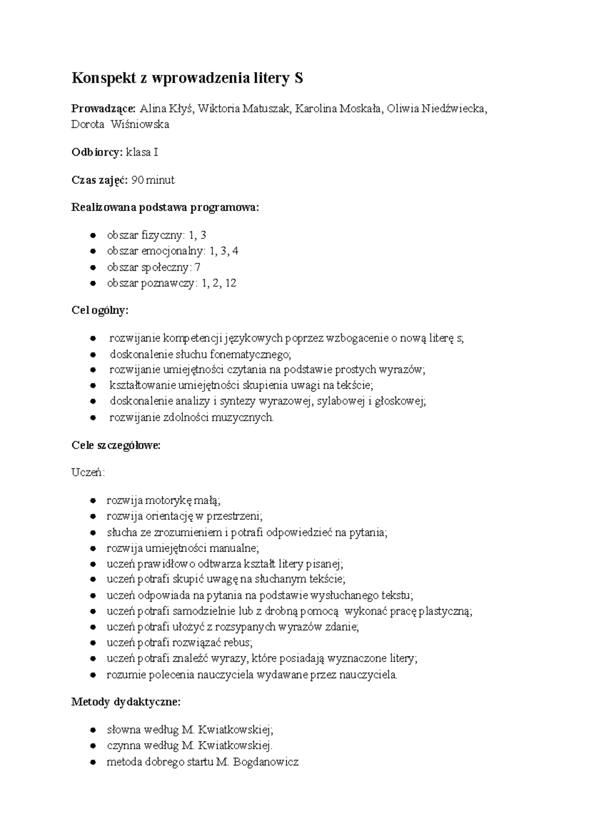 Konspekt Z Lekcji Na Kotrjbył Sprawdzian www.studocu.com