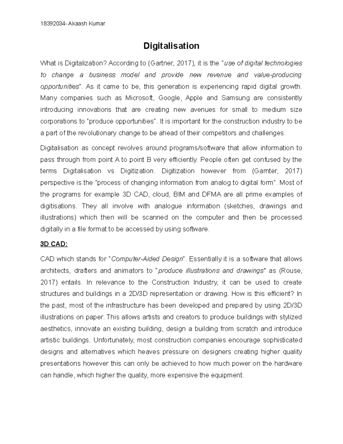 Digitalisation- Report 2, its not the first report but the 2nd one ...