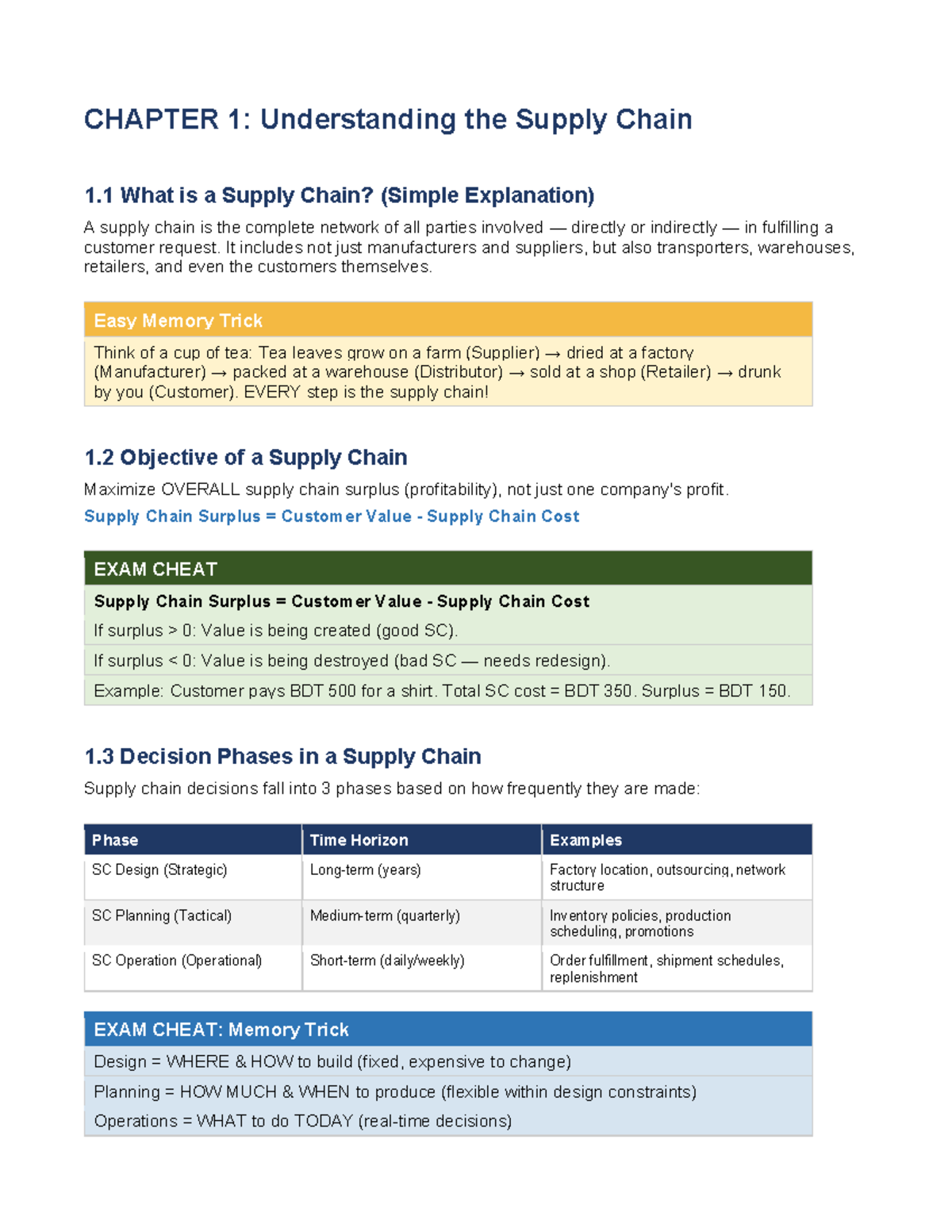SCM 101: Chapter 1 - Understanding Supply Chain Fundamentals - Studocu