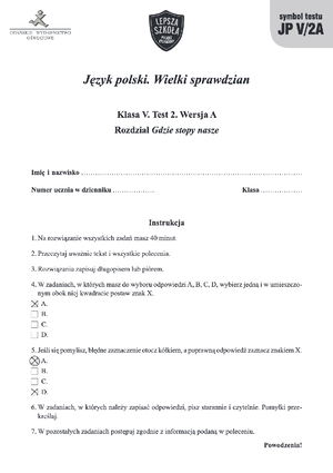 Szkolne Radości Szkolne Smutki Sprawdzian Nowa Era www.studocu.com