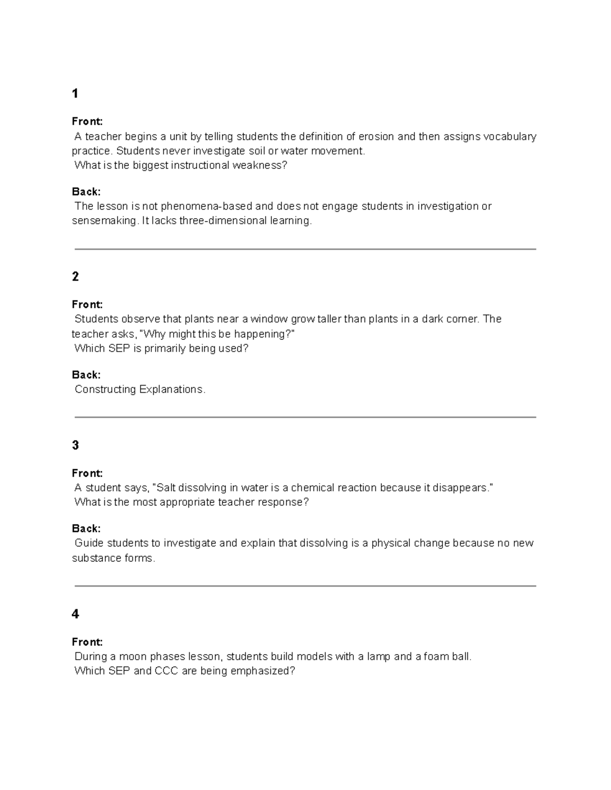 D678 Advanced Scenario Flashcards: Engaging Students in Science ...