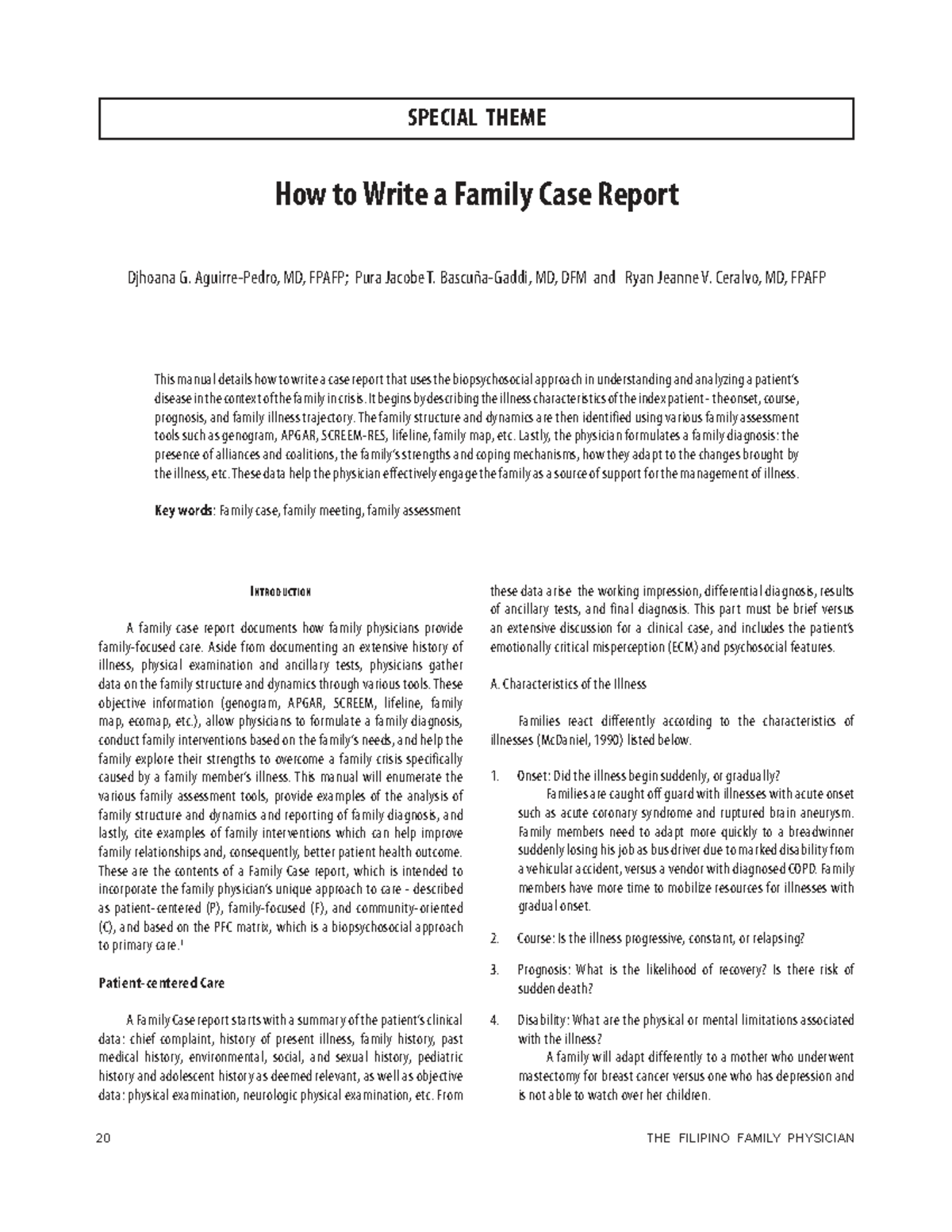 Family Case Report Writing: A Biopsychosocial Approach Guide - Studocu