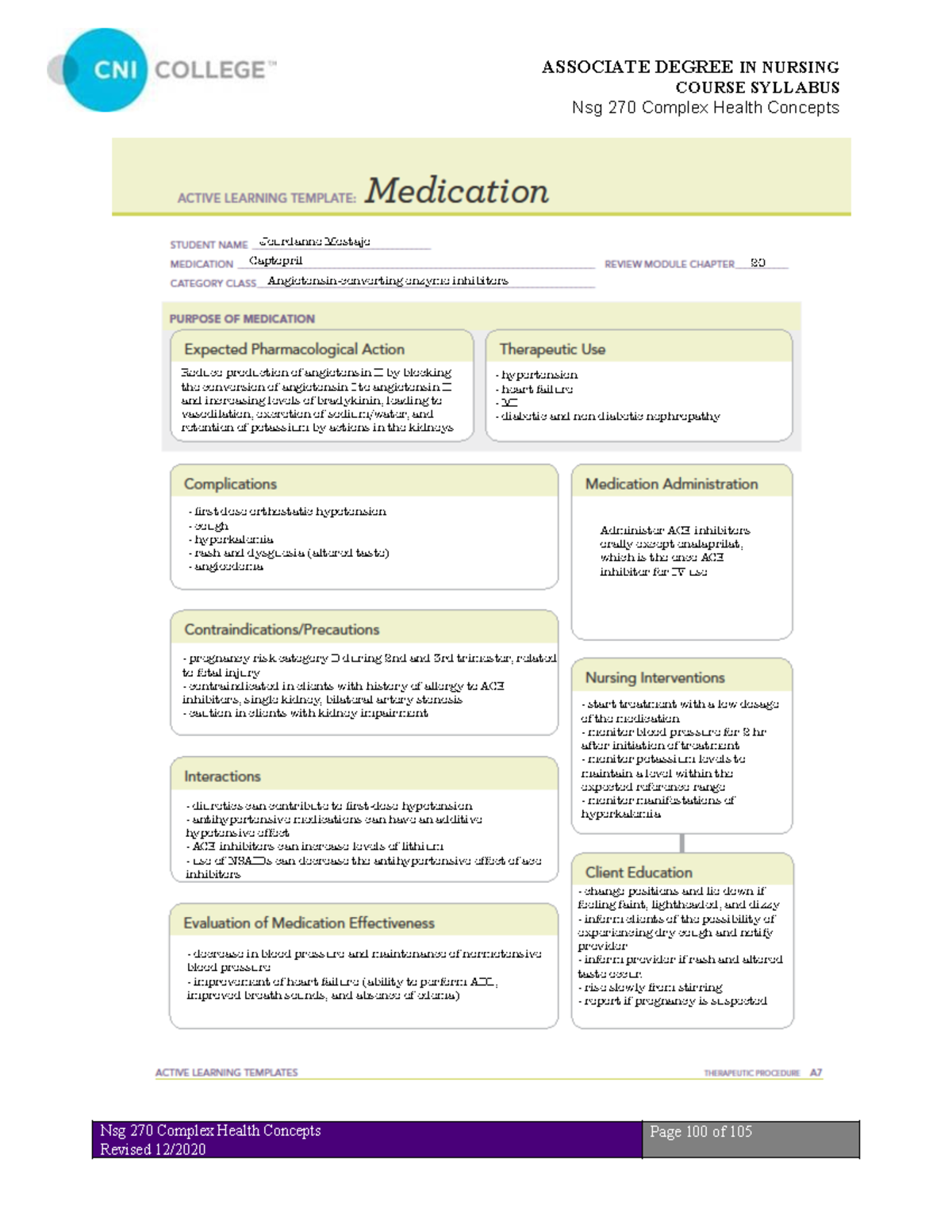 Nsg 270 Med Surg Templates: Comprehensive Guide for Nursing Students ...