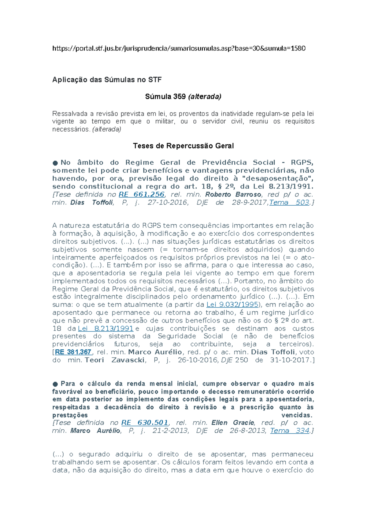 Aplicação da Súmula 359 no STF: Análise e Implicações Jurídicas - Studocu