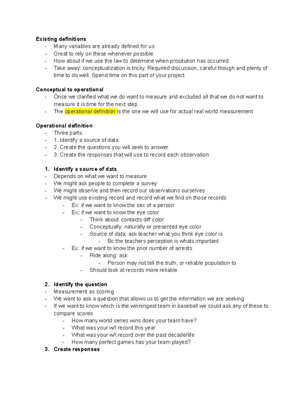 Operational Definitions in Research: Insights from Chapter 5 3.2b - Studocu