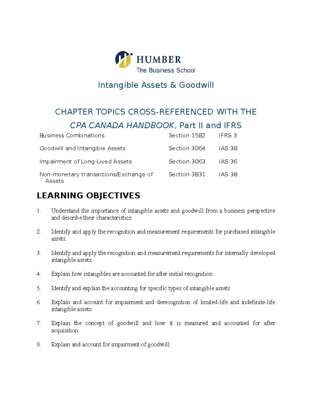 Student-facing notes and tutorials - Intangible assets & goodwill (CPA ...