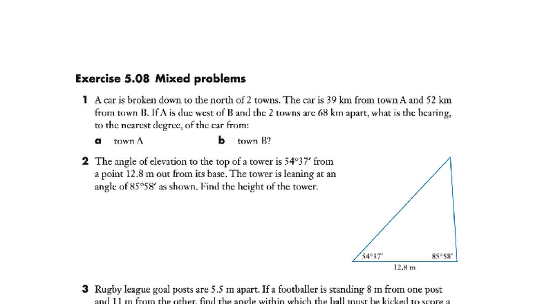 5.08 Mixed Trigonometry Problems (MIF) - Studocu